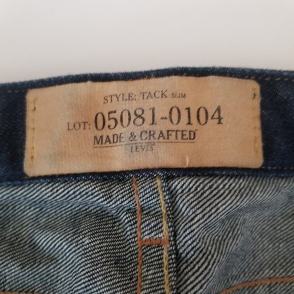 LEVI'S Made & Crafted Tack Slim Style: 05081-0104 dark wash 100% cotton - Picture 5 of 16